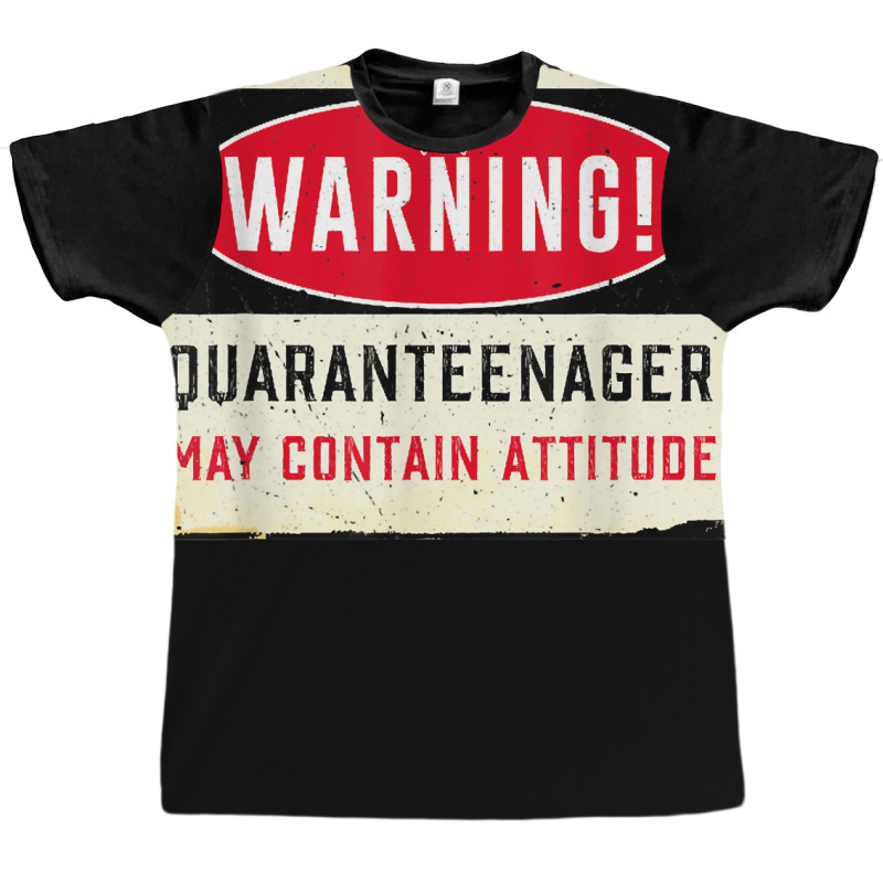 Vintage Warning Quaranteenager May Contain Attitude T Shirt Graphic T-shirt | Artistshot