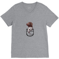 Pocket Cute German Shorthair Pointer Dog V-neck Tee | Artistshot