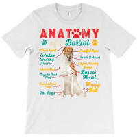 Vintage Anatomy Of A Borzoi Clever Soulful Happy Tails T Shirt T-shirt | Artistshot