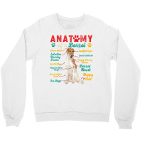 Vintage Anatomy Of A Borzoi Clever Soulful Happy Tails T Shirt Crewneck Sweatshirt | Artistshot