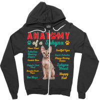 Vintage Anatomy Of A Sphynx Clever Soulful Happy Tails T Shirt Zipper Hoodie | Artistshot