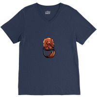 Pocket Cute Irish Setter Dog V-neck Tee | Artistshot