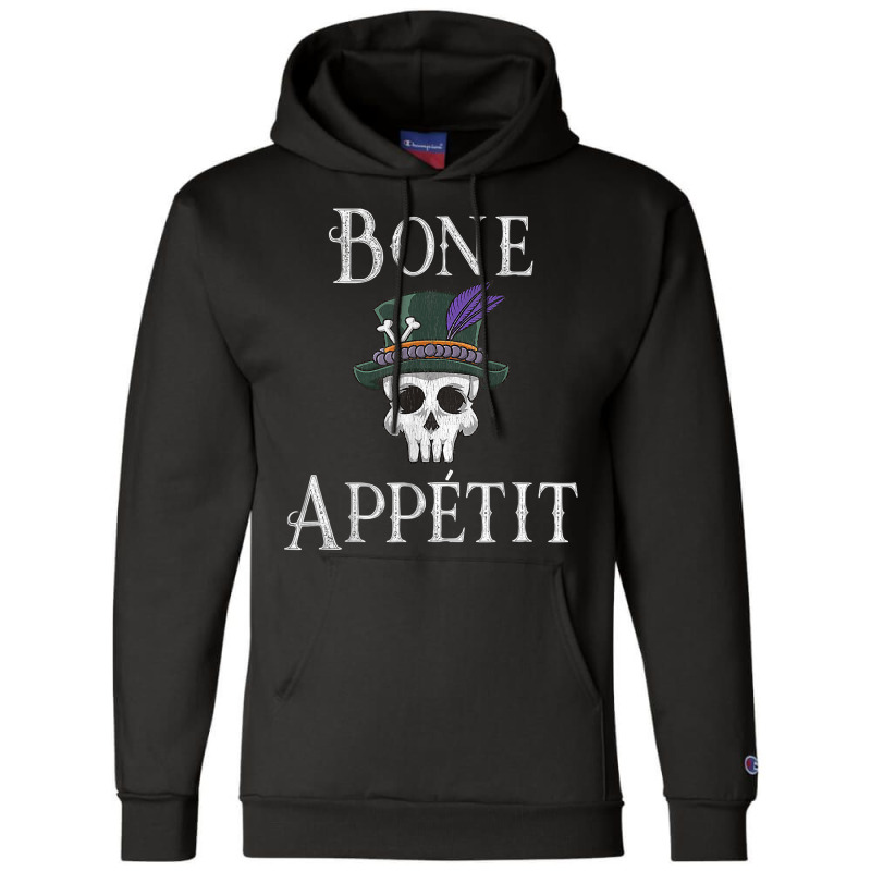 Vintage New Orleans Theme Voodoo Skull Fun Bone Appetit Pun T Shirt Champion Hoodie by kamrynshut8 | Artistshot