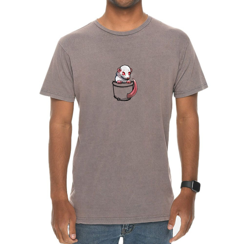 Pocket Albino White Rat Vintage T-shirt | Artistshot