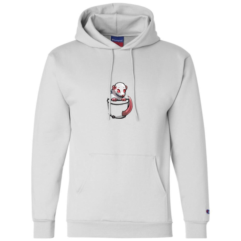 Pocket Albino White Rat Champion Hoodie | Artistshot