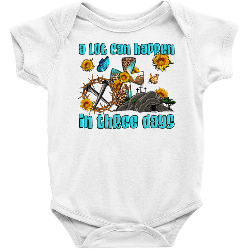 Easter A Lot Can Happen In Three Days Western Sunflowers Baby Bodysuit | Artistshot