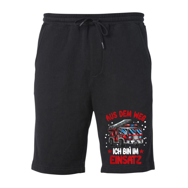 Youth Fire Department Fire Truck Out Of The Way I'm On Duty T Shirt Fleece Short | Artistshot