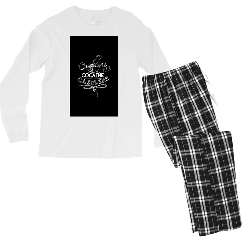 Champagne, Cocaine, Gasoline Men's Long Sleeve Pajama Set | Artistshot