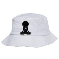 Womens Divine Feminine Black Heritage Meditation Om Yoga T Shirt Bucket Hat | Artistshot