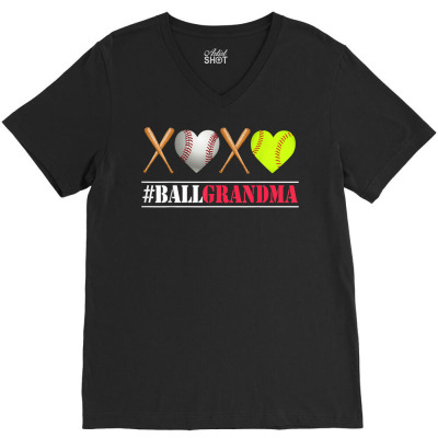 Ball Grandma Shirt Softball Grandma Tee Baseball Grandma Tee V-neck Tee Designed By Sivir5056