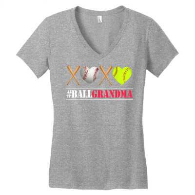 Ball Grandma Shirt Softball Grandma Tee Baseball Grandma Tee Women's V-neck T-shirt Designed By Sivir5056