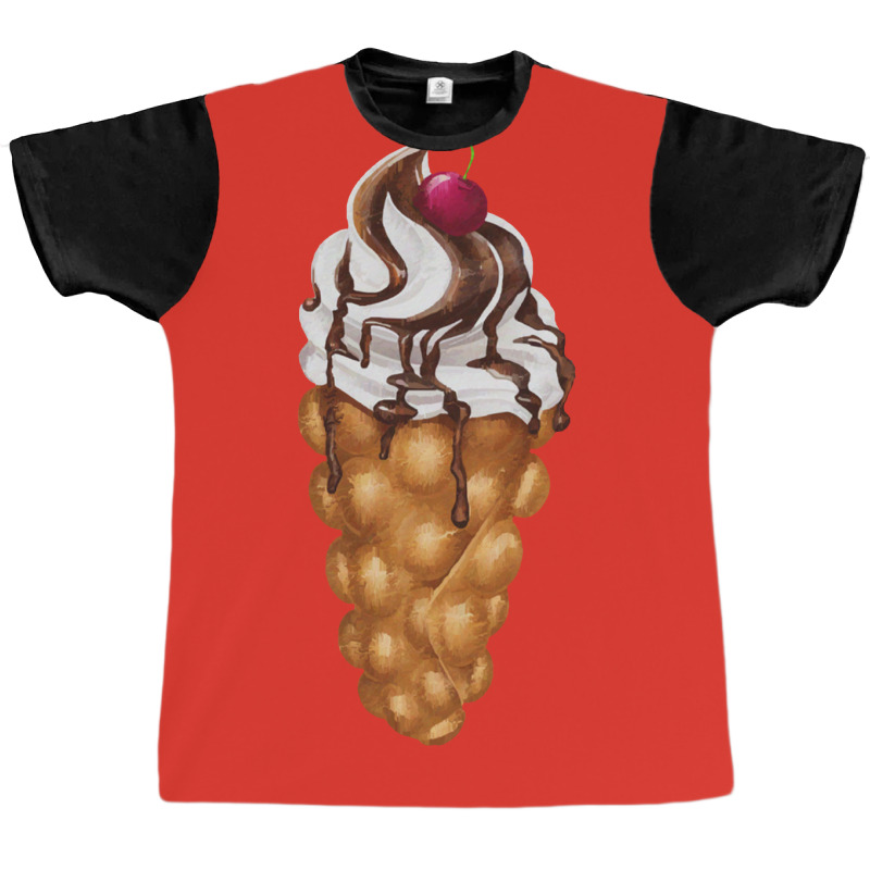 Bubble Waffle Ice Cream Graphic T-shirt by semartahu | Artistshot