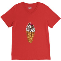 Bubble Waffle Ice Cream V-neck Tee | Artistshot