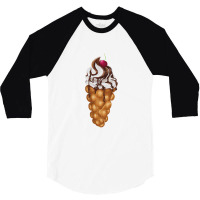 Bubble Waffle Ice Cream 3/4 Sleeve Shirt | Artistshot