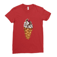 Bubble Waffle Ice Cream Ladies Fitted T-shirt | Artistshot