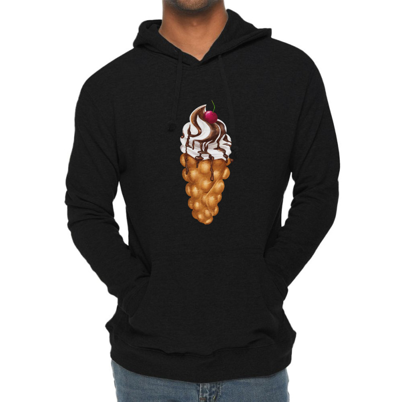 Bubble Waffle Ice Cream Lightweight Hoodie by semartahu | Artistshot