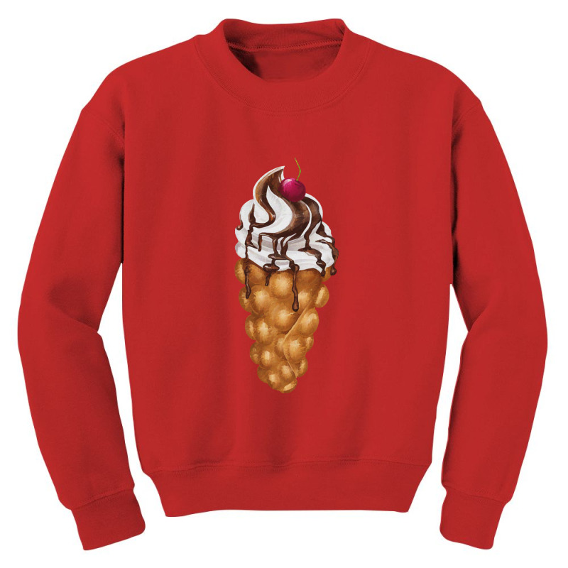 Bubble Waffle Ice Cream Youth Sweatshirt by semartahu | Artistshot