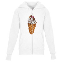 Bubble Waffle Ice Cream Youth Zipper Hoodie | Artistshot