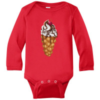 Bubble Waffle Ice Cream Long Sleeve Baby Bodysuit | Artistshot