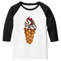 Bubble Waffle Ice Cream Youth 3/4 Sleeve | Artistshot