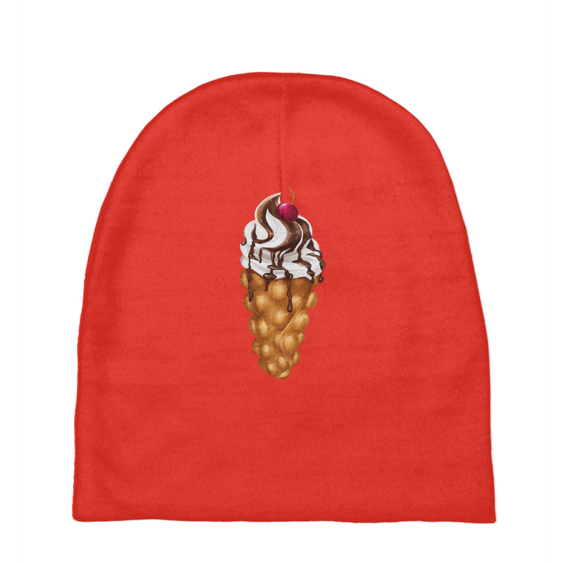 Bubble Waffle Ice Cream Baby Beanies by semartahu | Artistshot