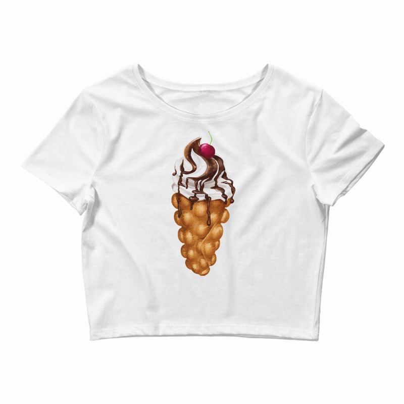 Bubble Waffle Ice Cream Crop Top by semartahu | Artistshot