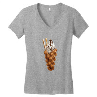 Bubble Waffle Ice Cream Women's V-neck T-shirt | Artistshot