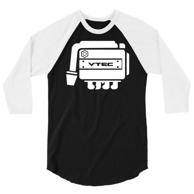 Vtec Engine 3/4 Sleeve Shirt Designed By Budi