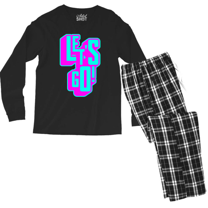 Let's Go Art  T Shirt Men's Long Sleeve Pajama Set | Artistshot