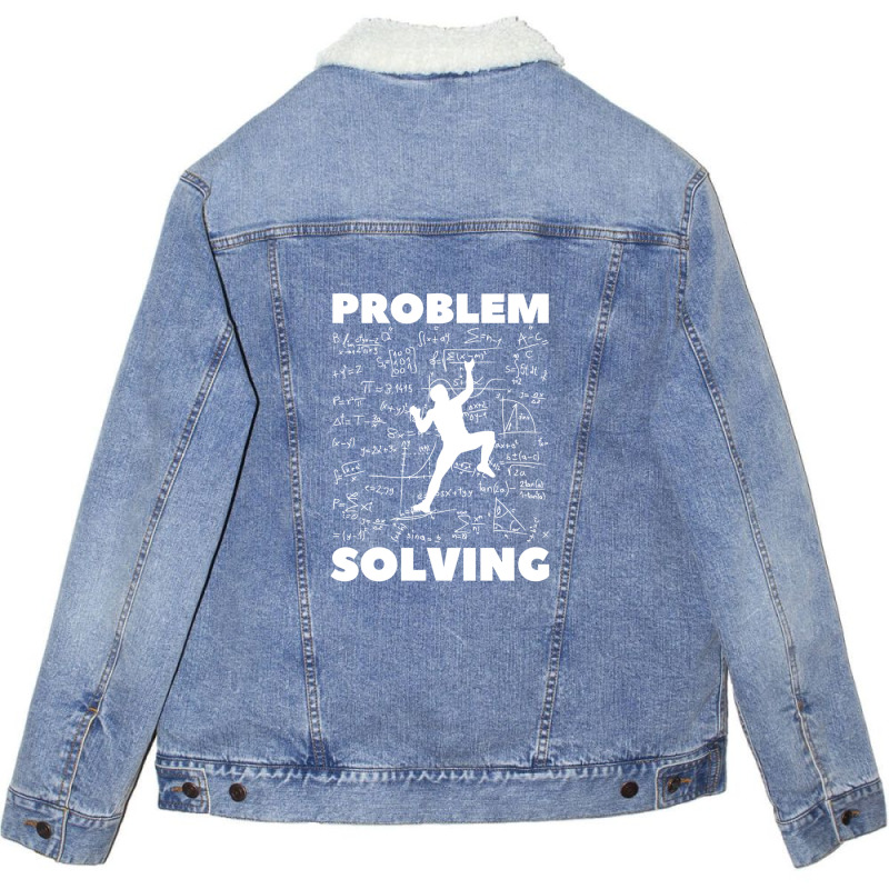 Problem Solving. Rock Climbing. Bouldering Unisex Sherpa-lined Denim Jacket | Artistshot