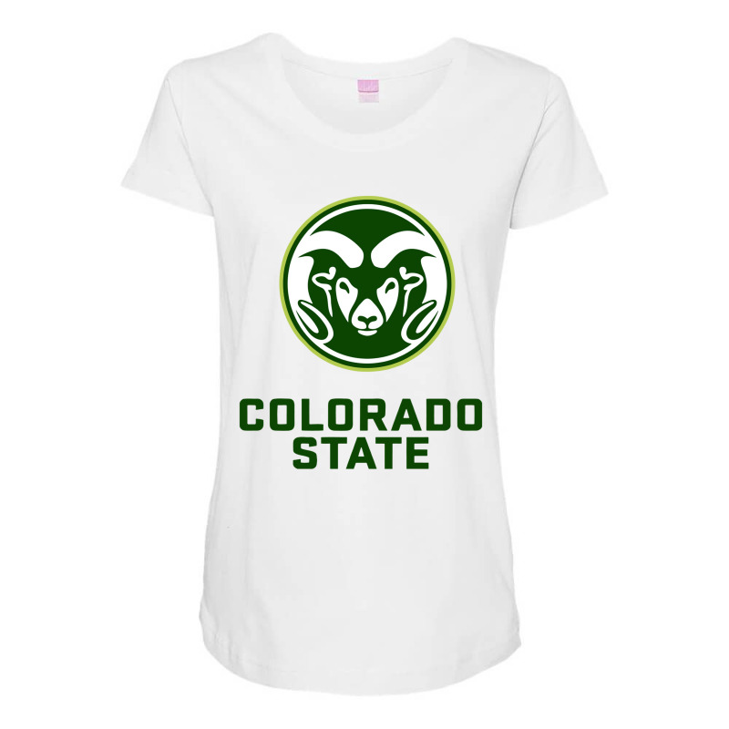 Colorado State Maternity Scoop Neck T-shirt by Teresa J Jennings | Artistshot