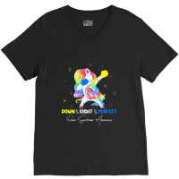 Down Right Perfect Down Syndrome V-neck Tee | Artistshot