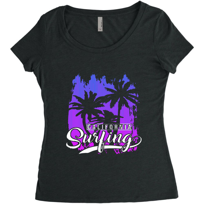 California Surfing Women's Triblend Scoop T-shirt by semartahu | Artistshot