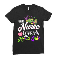 This Nurse Loves Mardi Gras Carnival Parade Party Nursing T Shirt Ladies Fitted T-shirt | Artistshot