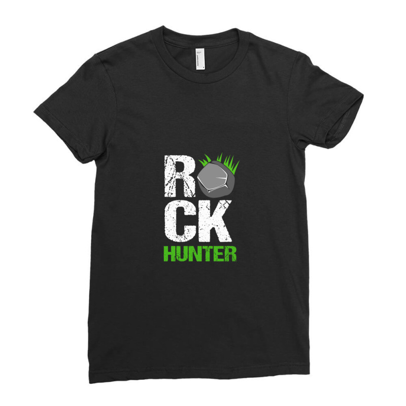 Rock Hunter Graphic Geologist Rock Collector Ladies Fitted T-Shirt by KevinKennemore | Artistshot