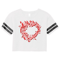 Heart Shape Musical Notes Music Lovers Gifts Valentines Day T Shirt Scorecard Crop Tee | Artistshot