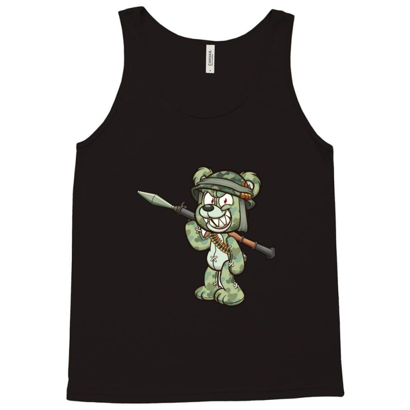 Cartoon Soldier Bear Tank Top | Artistshot