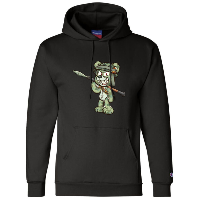 Cartoon Soldier Bear Champion Hoodie | Artistshot