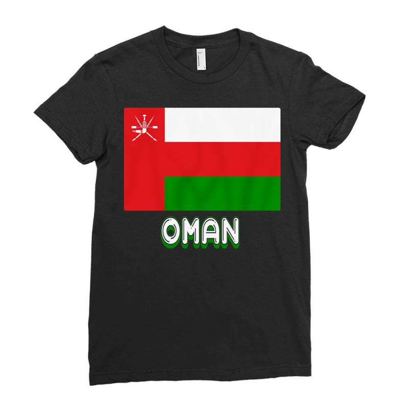 Oman Flag Ladies Fitted T-Shirt by Atep | Artistshot