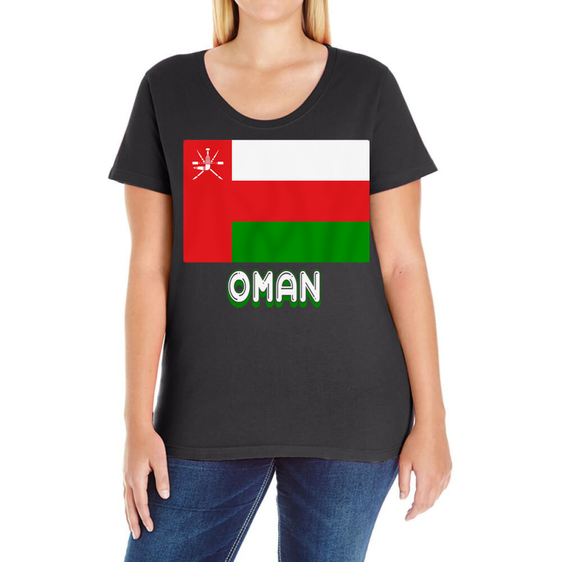 Oman Flag Ladies Curvy T-Shirt by Atep | Artistshot