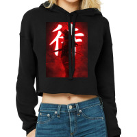 Warrior Red Samurai Cropped Hoodie | Artistshot