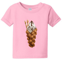 Eggette Bubble Waffle Vanilla Ice Cream,egg Bubble Waffle Van Baby Tee | Artistshot