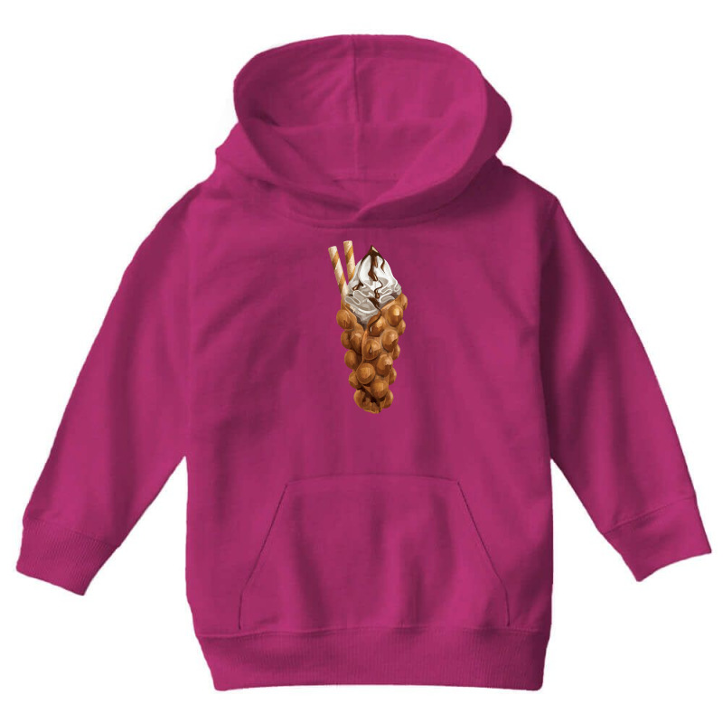 Eggette Bubble Waffle Vanilla Ice Cream,egg Bubble Waffle Van Youth Hoodie by marinah | Artistshot