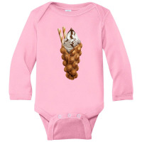 Eggette Bubble Waffle Vanilla Ice Cream,egg Bubble Waffle Van Long Sleeve Baby Bodysuit | Artistshot