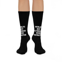 World's Best Extension Work Instructor T Shirt Crew Socks | Artistshot