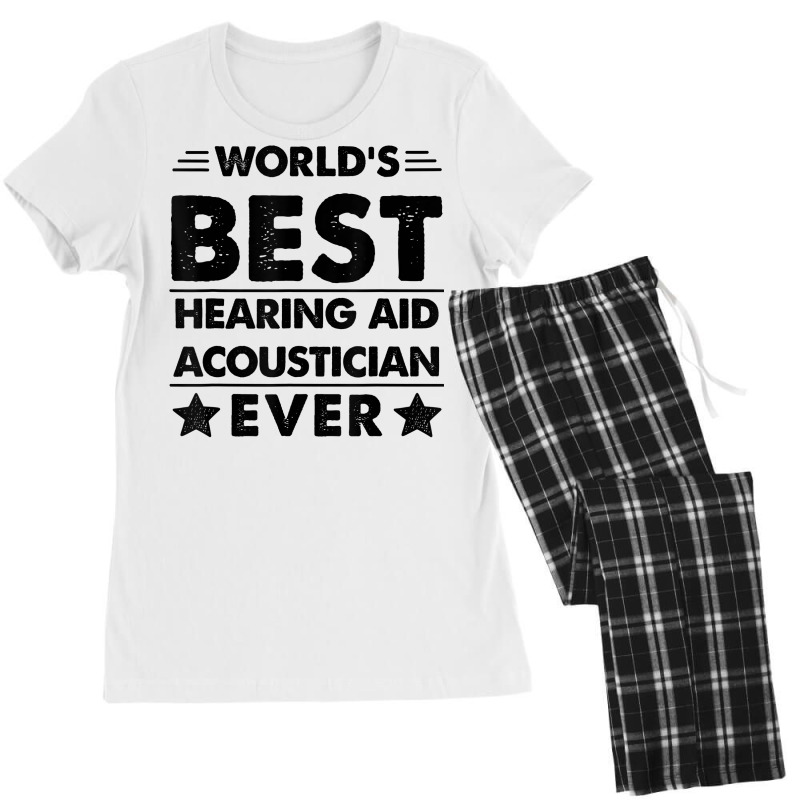 World's Best Hearing Aid Acoustician Ever T Shirt Women's Pajamas Set by ald1heberts | Artistshot