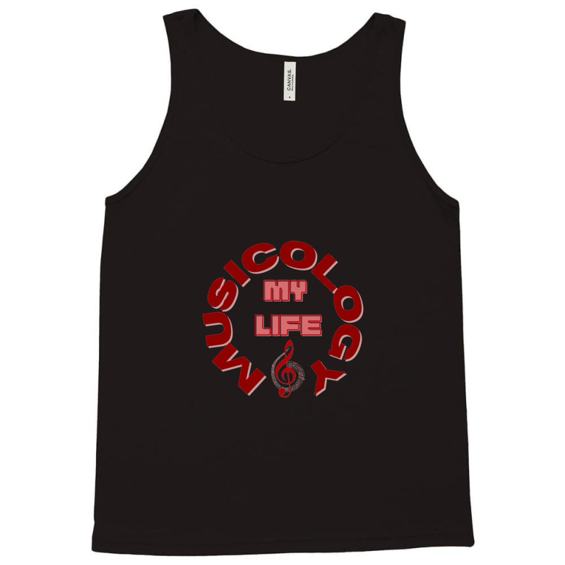 Musicology - My Life - Music Notes (red) Tank Top by FranklinTepper1 | Artistshot