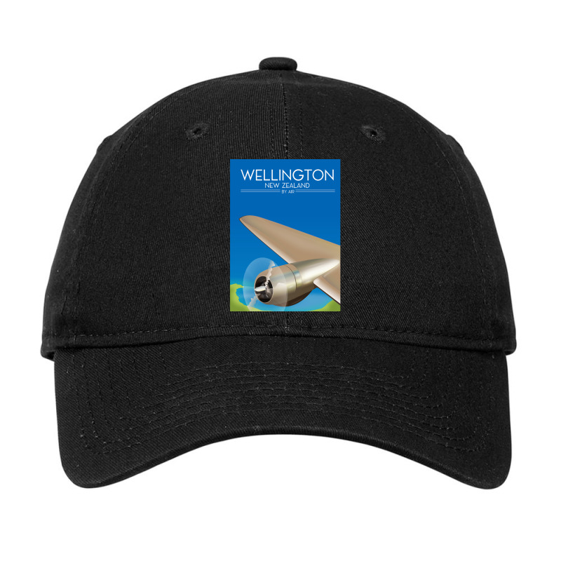 Wellington New Zealand Flight Poster 1.png Adjustable Cap | Artistshot