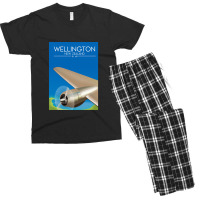 Wellington New Zealand Flight Poster 1.png Men's T-shirt Pajama Set | Artistshot