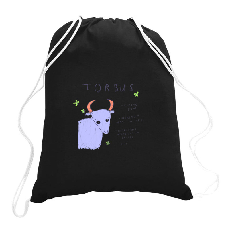 Torbus The Hot And Coping Bull - Horrorscoops Asstrology .png Drawstring Bags | Artistshot